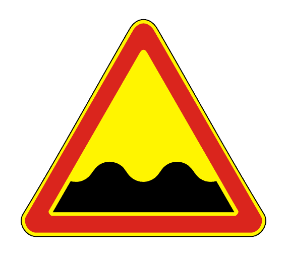Знак 1.16 Неровная дорога (Временный)