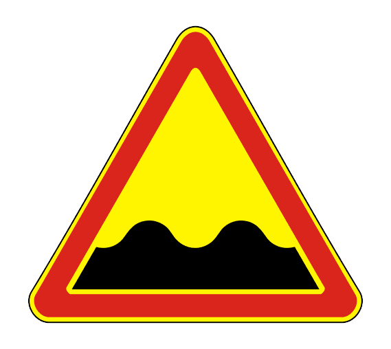 Знак 1.18 Выброс гравия (Временный)