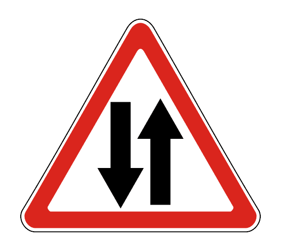 Знак 1.21 Двустороннее движение