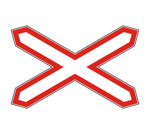 Знак 1.3.1 Однопутная железная дорога