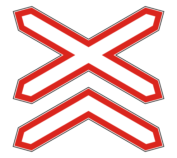 Знак 1.3.2 Многопутная железная дорога