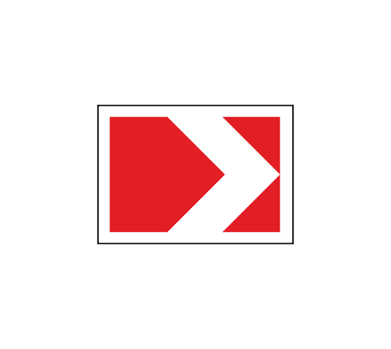 Знак 1.34.1 Направление поворота (малый)
