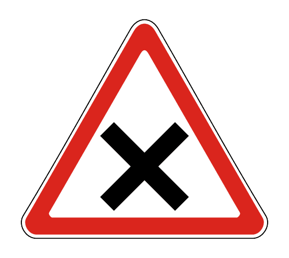 Знак 1.6 Пересечение равнозначных дорог