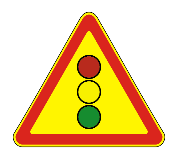 Знак 1.8 Светофорное регулирование (Временный)