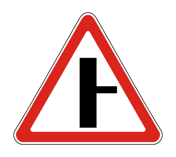 Знак 2.3.2 Примыкание второстепенной дороги