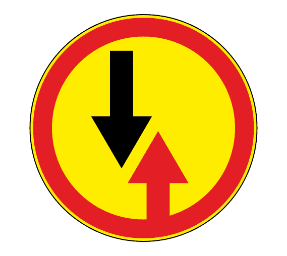 Знак 2.6 Преимущество встречного движения (Временный)