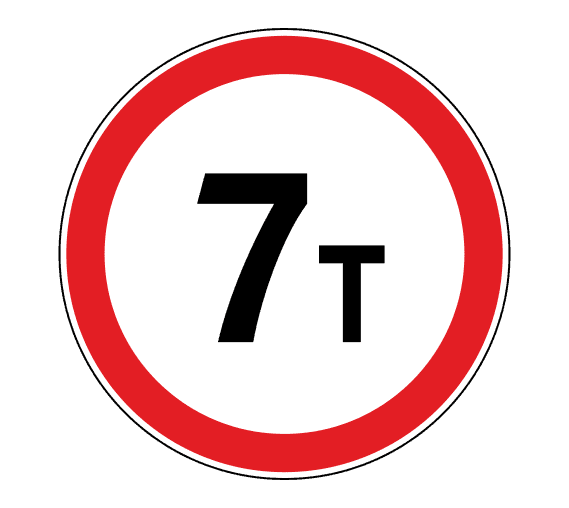 Знак 3.11 Ограничение массы