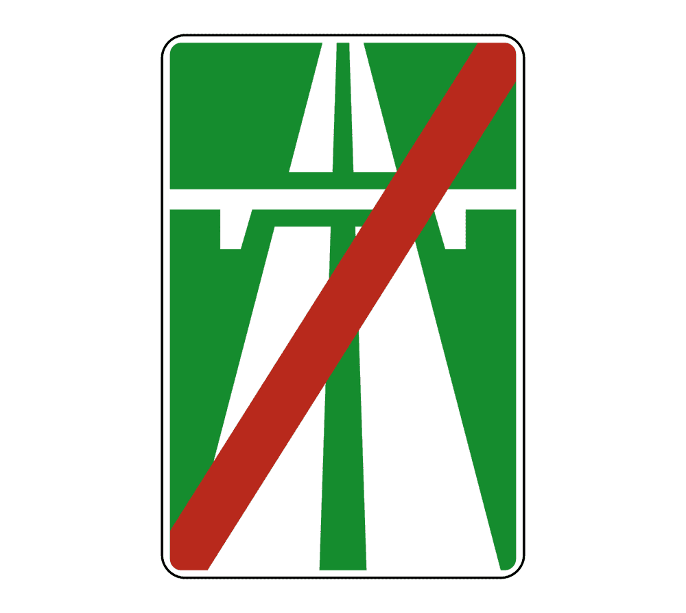 Знак 5.2 Конец автомагистрали