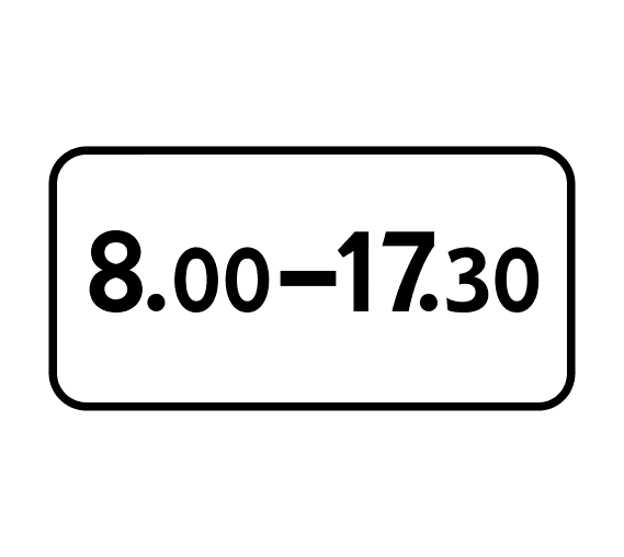 Знак 8.5.4 Время действия