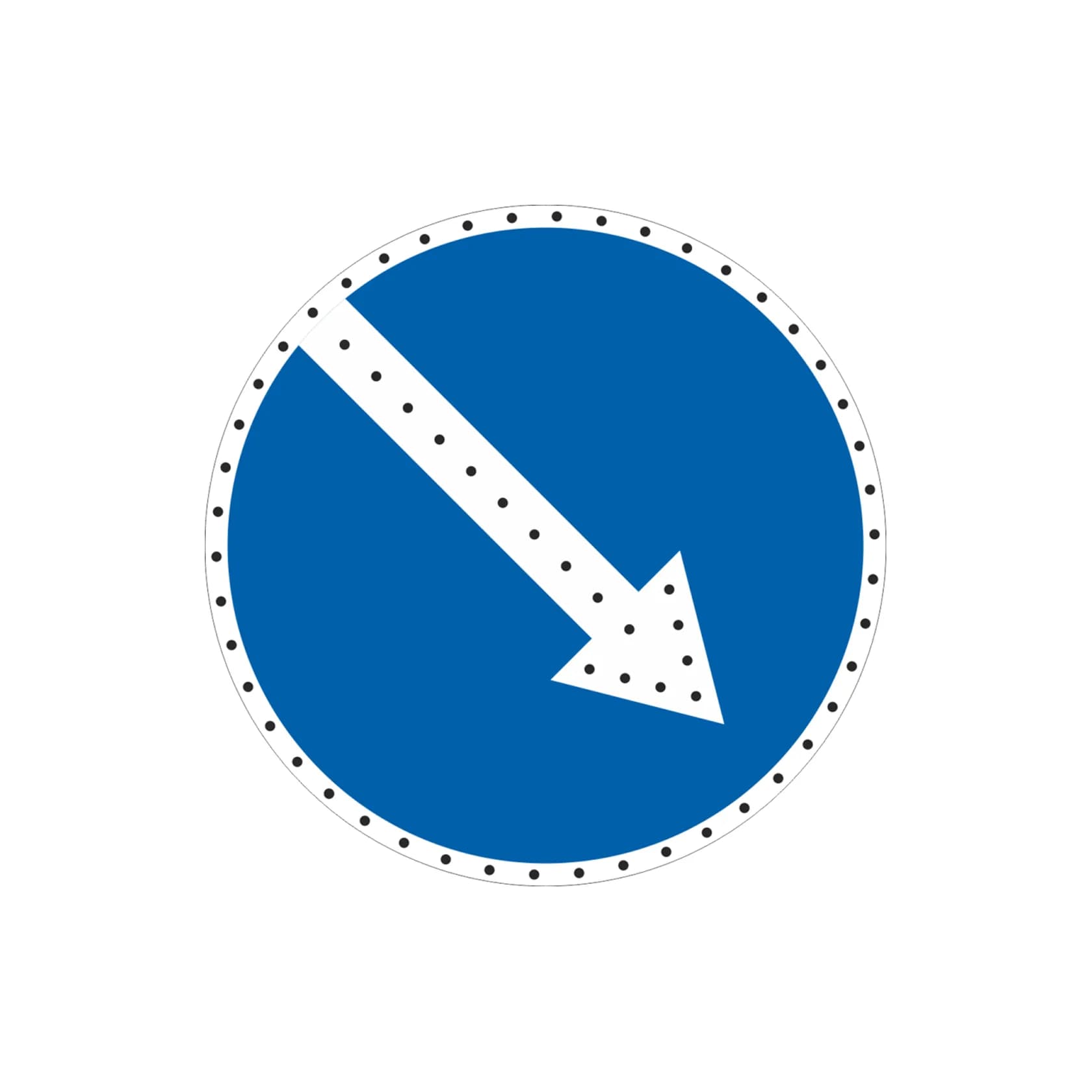 Знак дорожный импульсный "КОМПО" ПОВОРОТНЫЙ 4.2.1/4.2.2