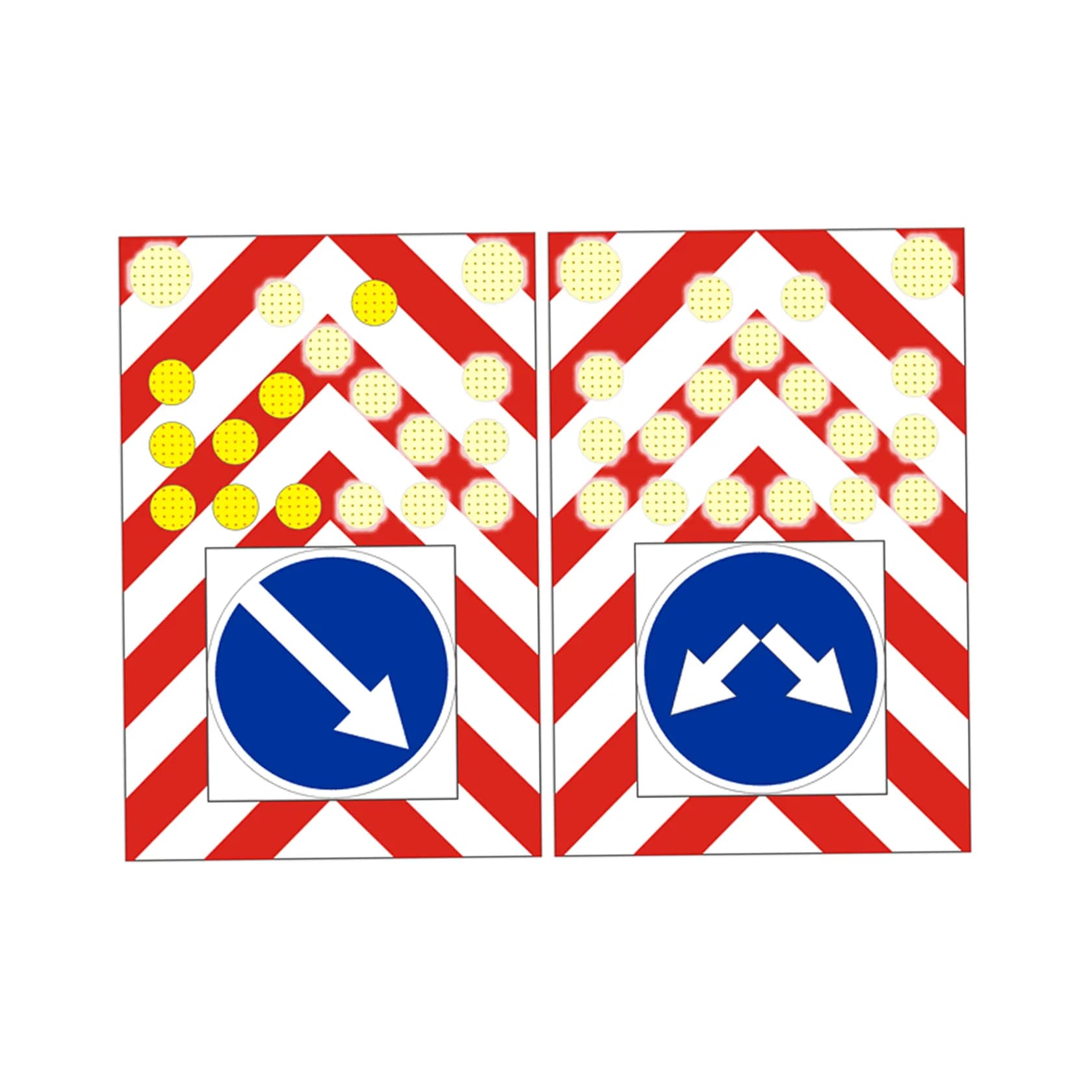 Передвижной заградительный знак тип Б 2