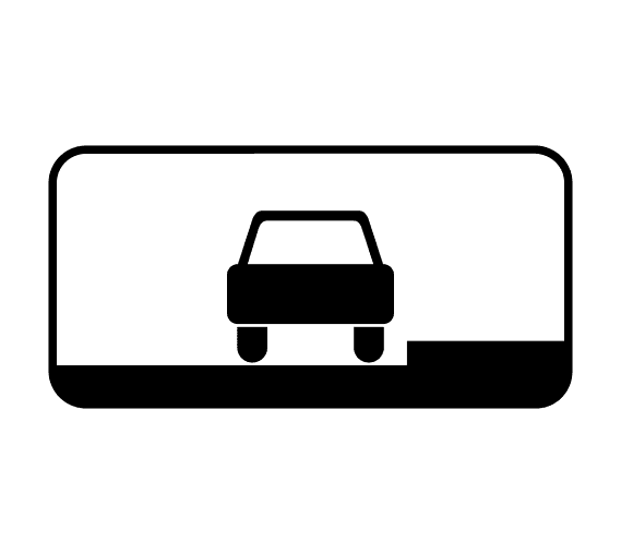 Знак 8.6.1 Способ постановки транспортного средства на стоянку