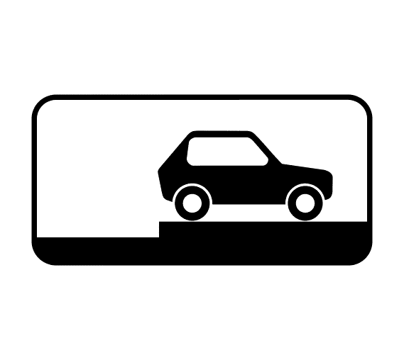 Знак 8.6.9 Способ постановки транспортного средства на стоянку